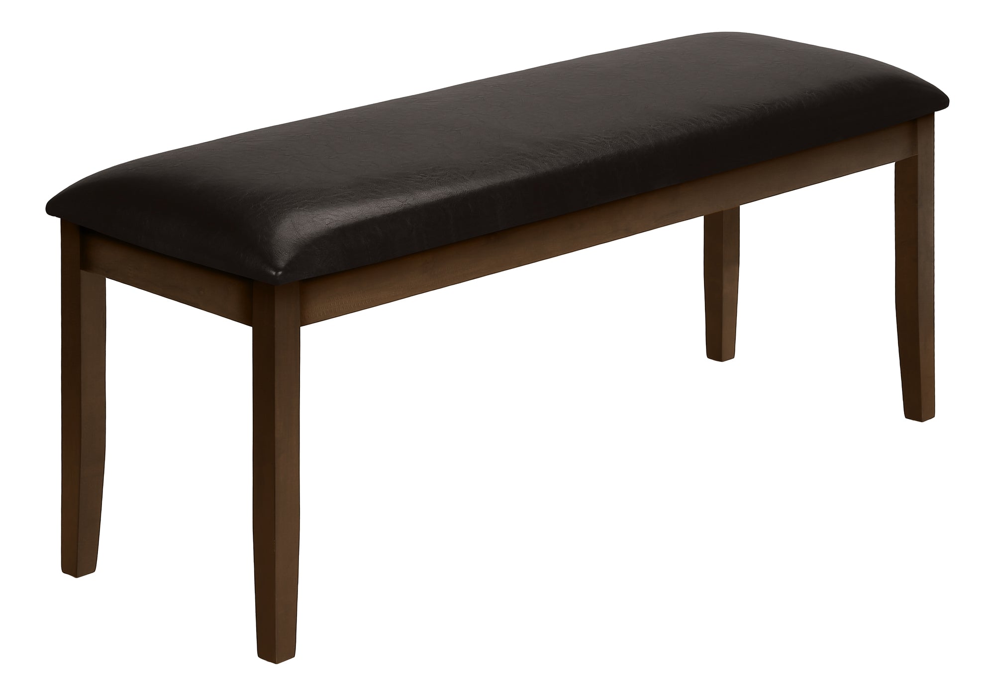 BENCH - 48"L / BROWN / DARK BROWN PU SEAT-Benches-DECOROLALA