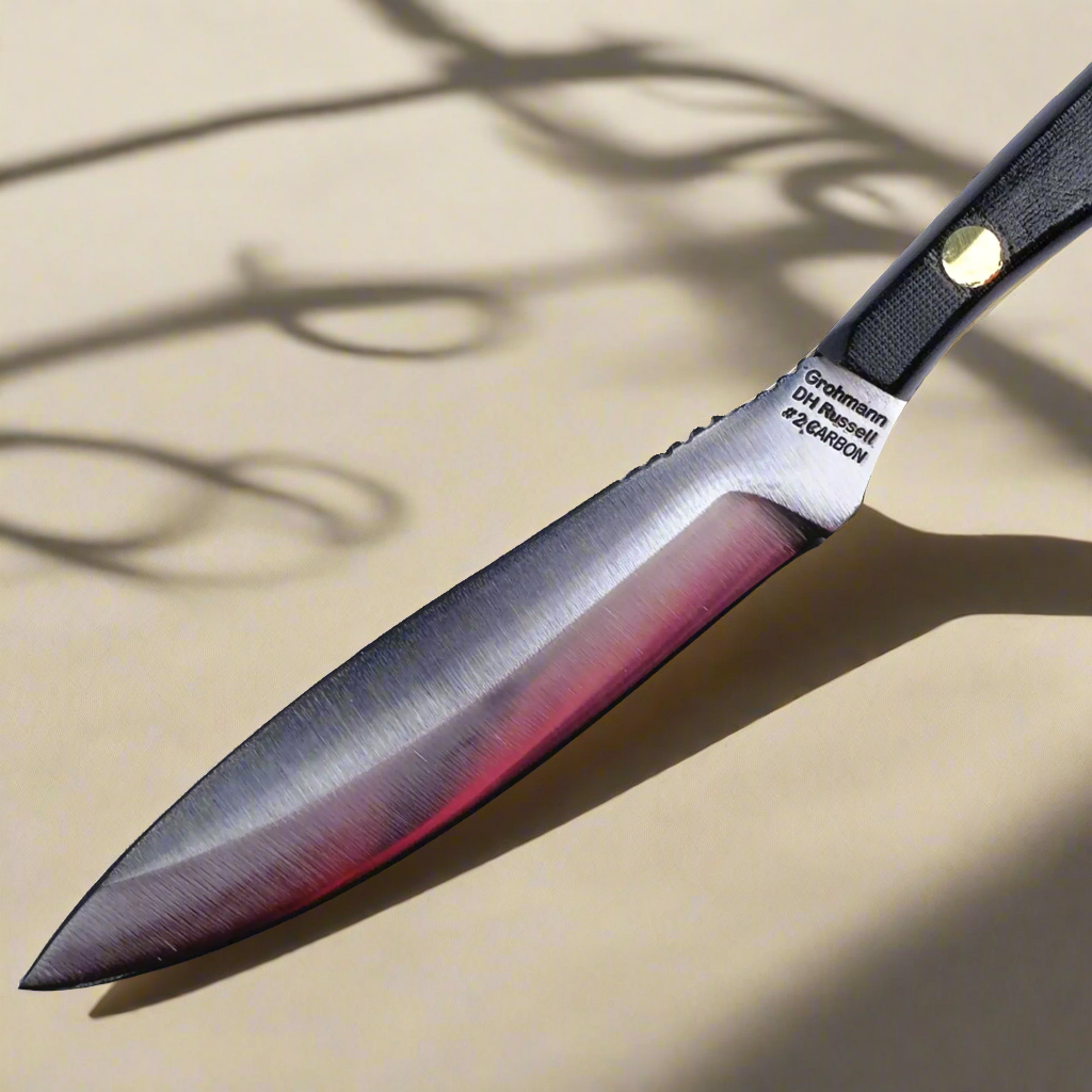 Trout and Bird Knife Carbon Steel Blade - Black Micarta handle  | M2C-1