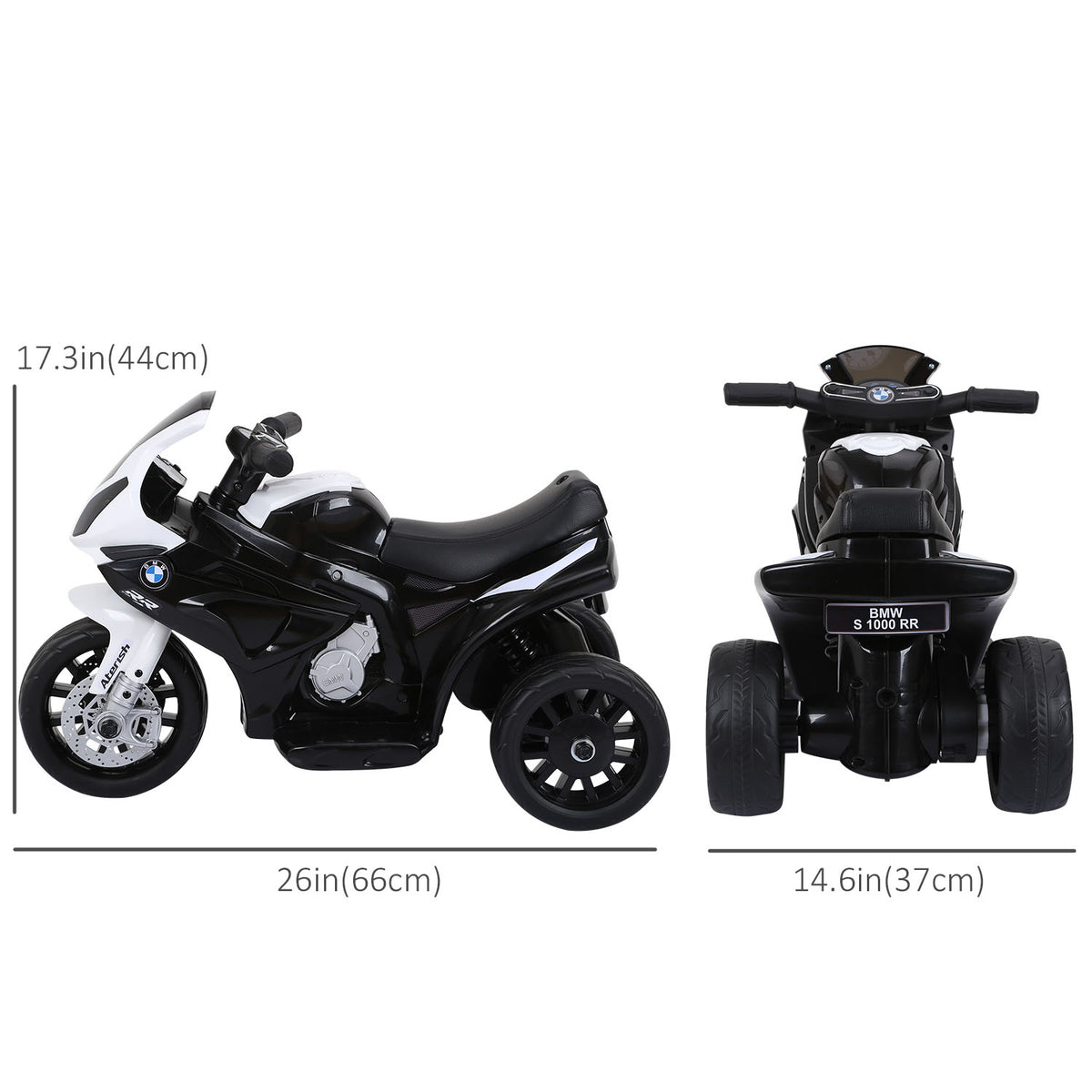 Kids Motorcycle, 6V Battery Powered Toddler Motorcycle with Headlight, Music, 3 Wheels Electric Motorcycle for Kids, Licensed BMW, Gift for Boys & Girls-Toys & Games > Baby & Toddler Toys > Electric Ride-On Toys > Electric Motorcycles-DECOROLALA