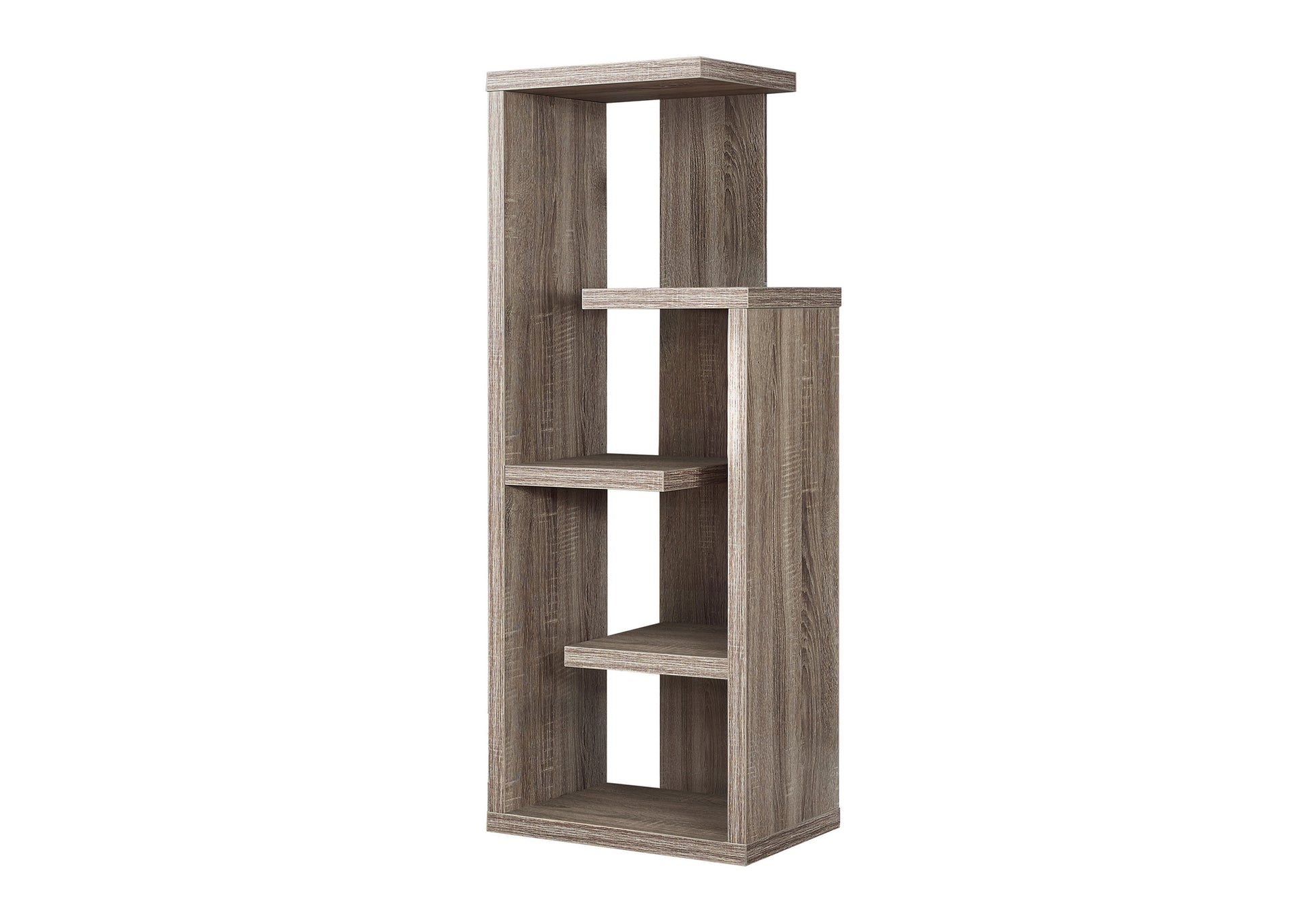 BOOKCASE - 48"H / DARK TAUPE ACCENT DISPLAY UNIT-Bookshelf-DECOROLALA