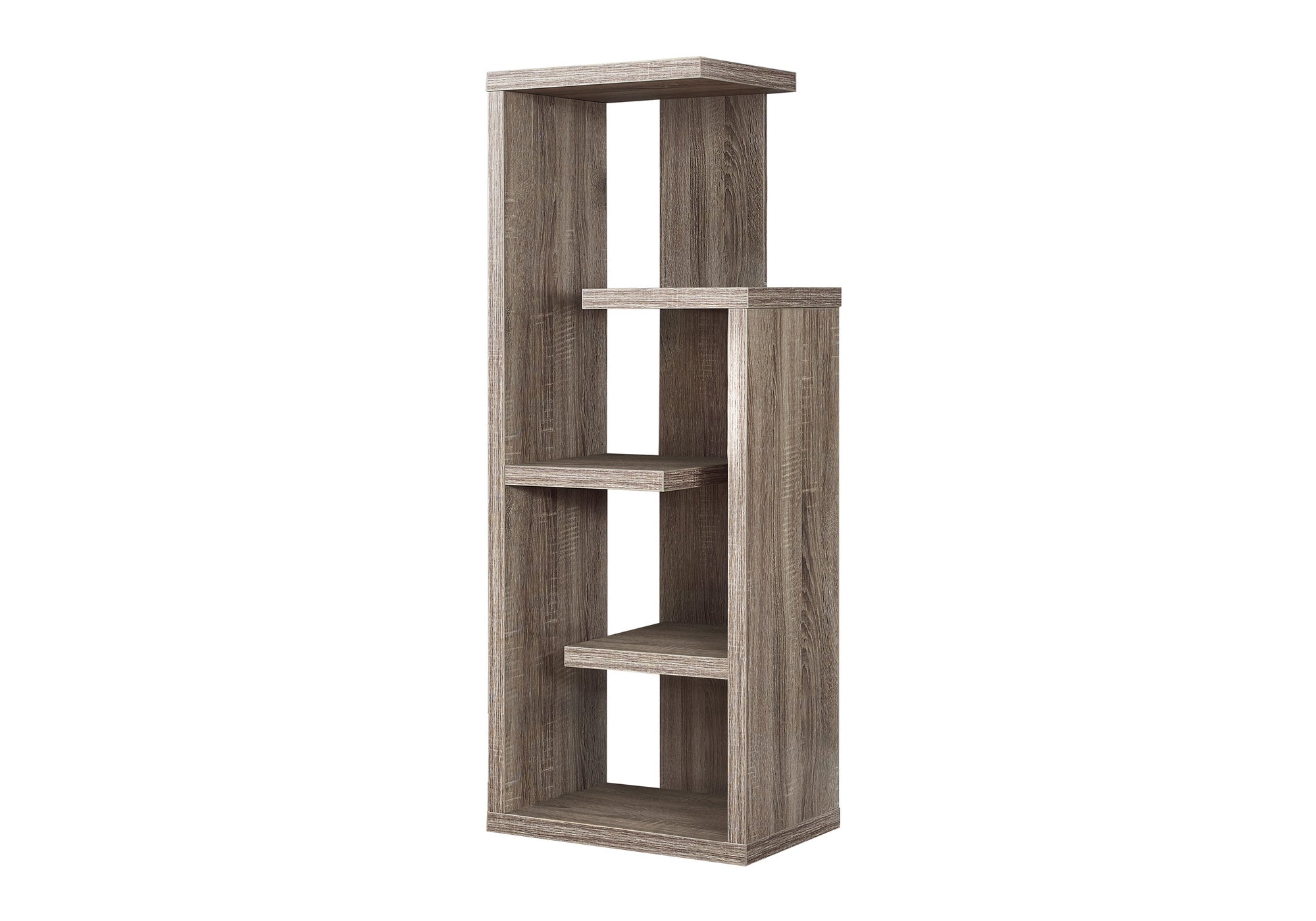 BOOKCASE - 48"H / DARK TAUPE ACCENT DISPLAY UNIT-Bookshelf-DECOROLALA