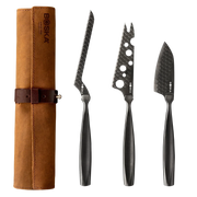 BOSKA Monaco+ 3-Piece Cheese Knife Set | Leather Roll-Knife Set-DECOROLALA