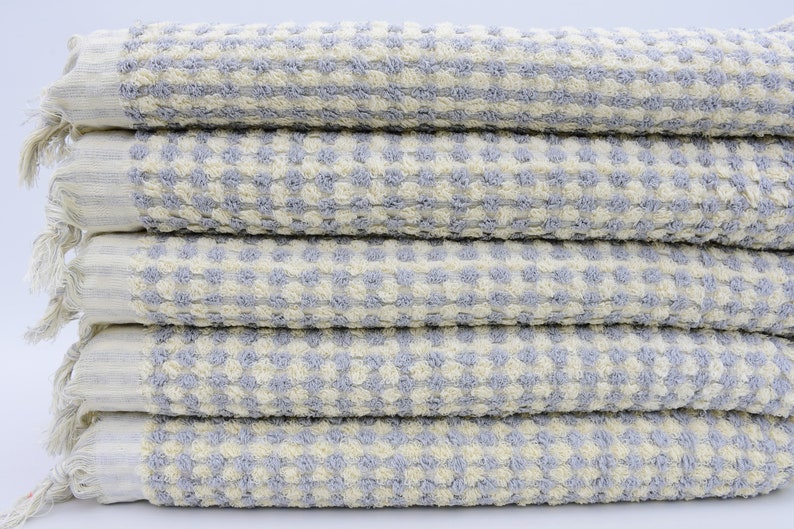 BUBBLE GRAY TERRY HAND TOWEL-Hand Towels-DECOROLALA