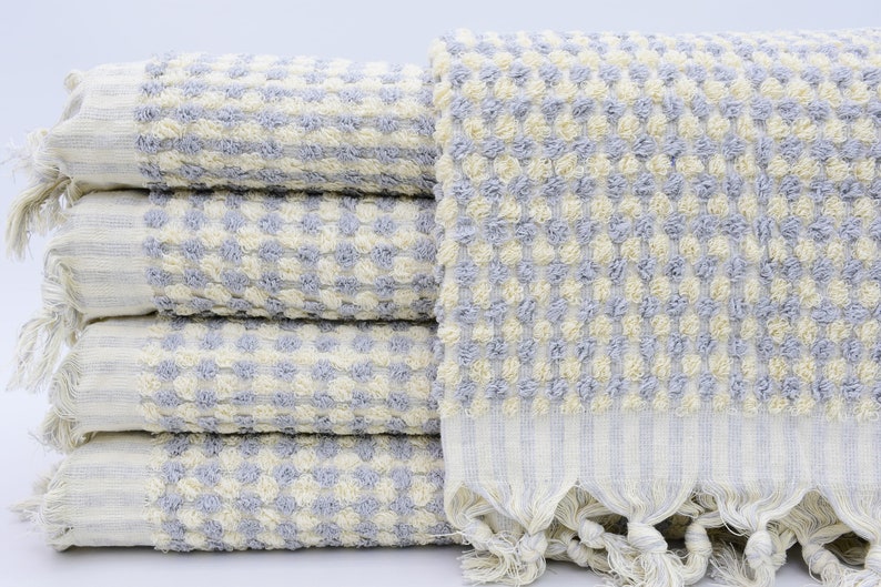 BUBBLE GRAY TERRY HAND TOWEL-Hand Towels-DECOROLALA