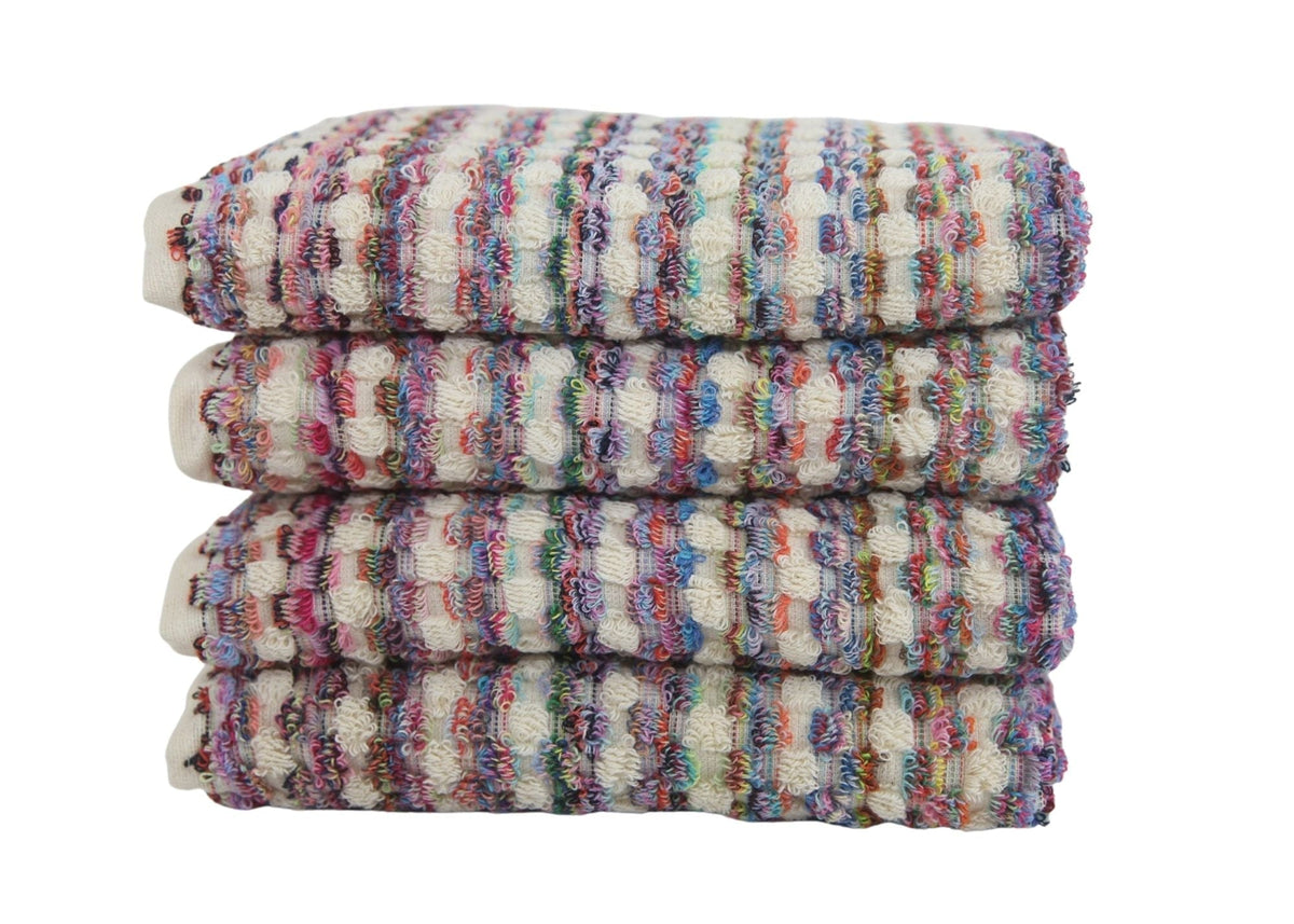 BUBBLE LIGHT MIX TERRY HAND TOWEL-Hand Towels-DECOROLALA
