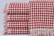 BUBBLE RED TERRY HAND TOWEL-Hand Towels-DECOROLALA