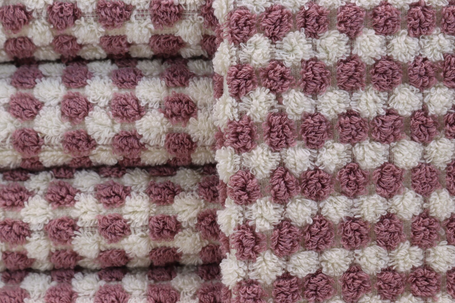 BUBBLE SALMON TERRY HAND TOWEL-Hand Towel-DECOROLALA