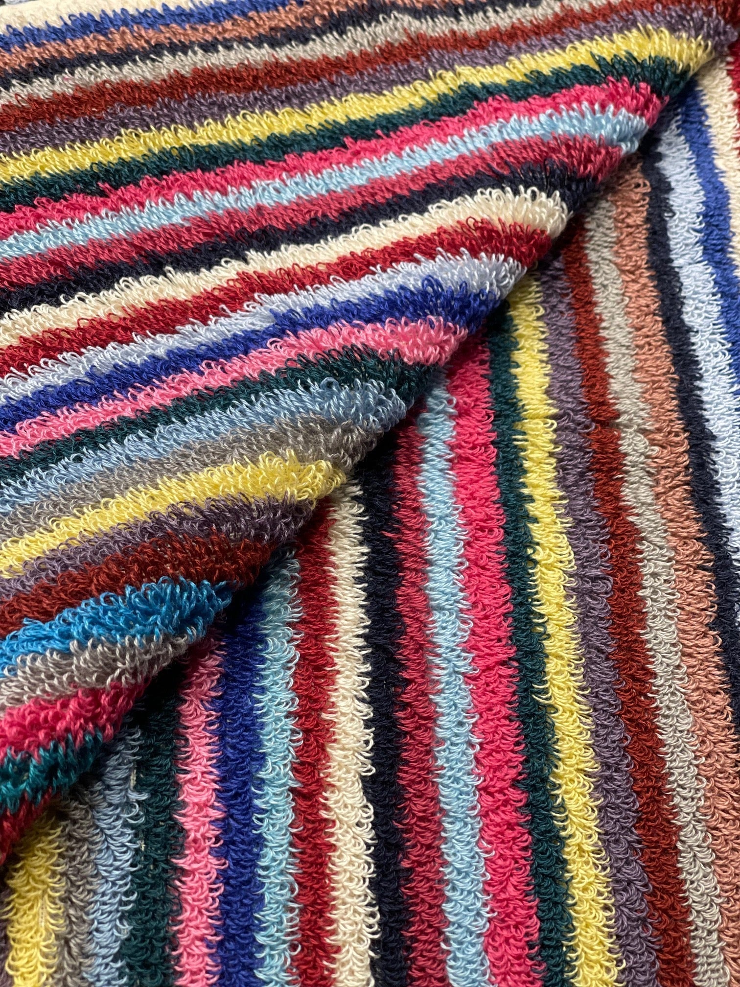 BUBBLE STRIPED TERRY HAND TOWEL-Hand Towel-DECOROLALA