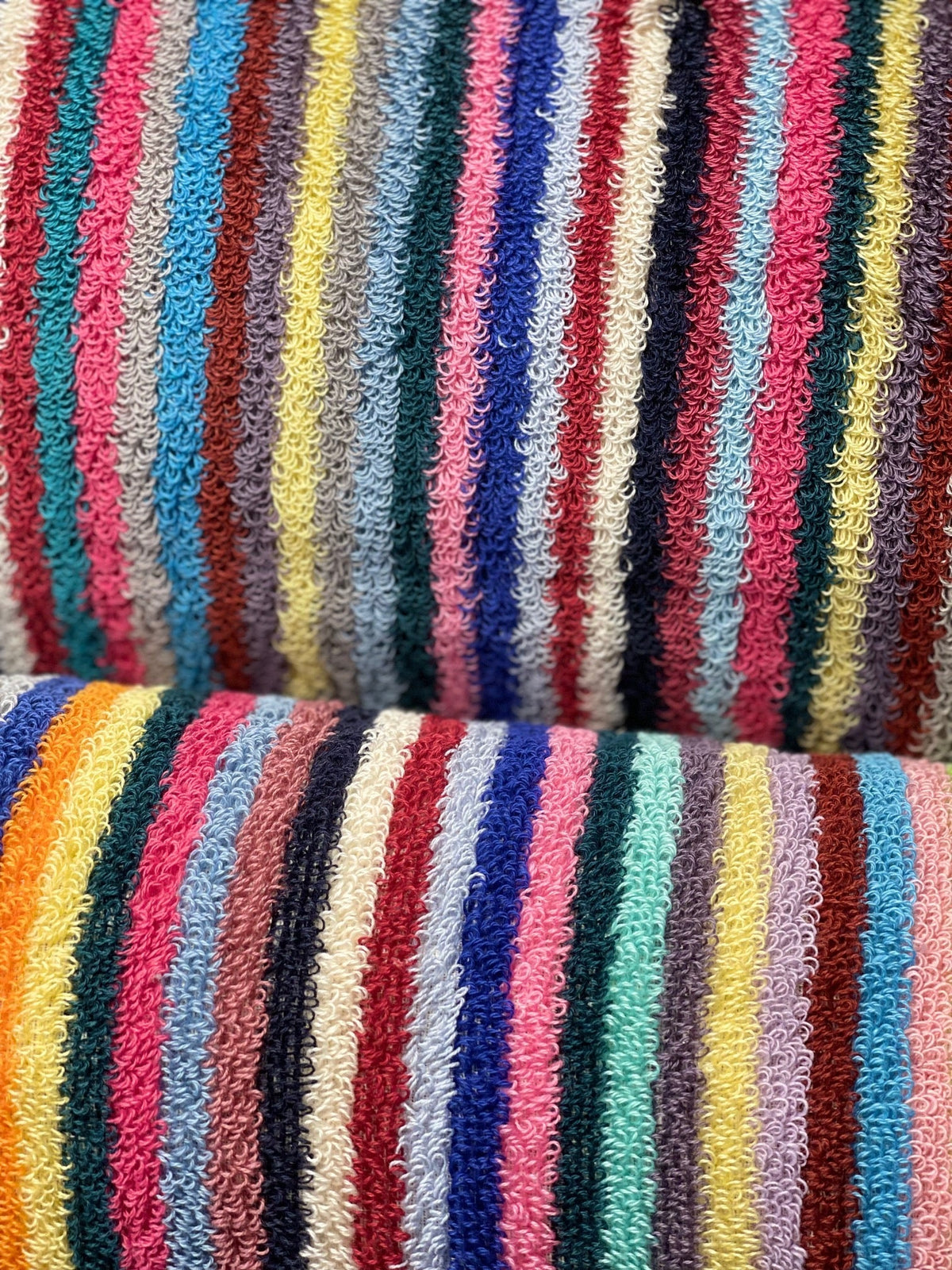 BUBBLE STRIPED TERRY HAND TOWEL-Hand Towels-DECOROLALA
