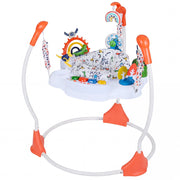 Baby Activity Center Baby Jumper and Bouncer with 6 Interactive Toys Lights and Music-Orange-Baby Gyms & Playmats-DECOROLALA