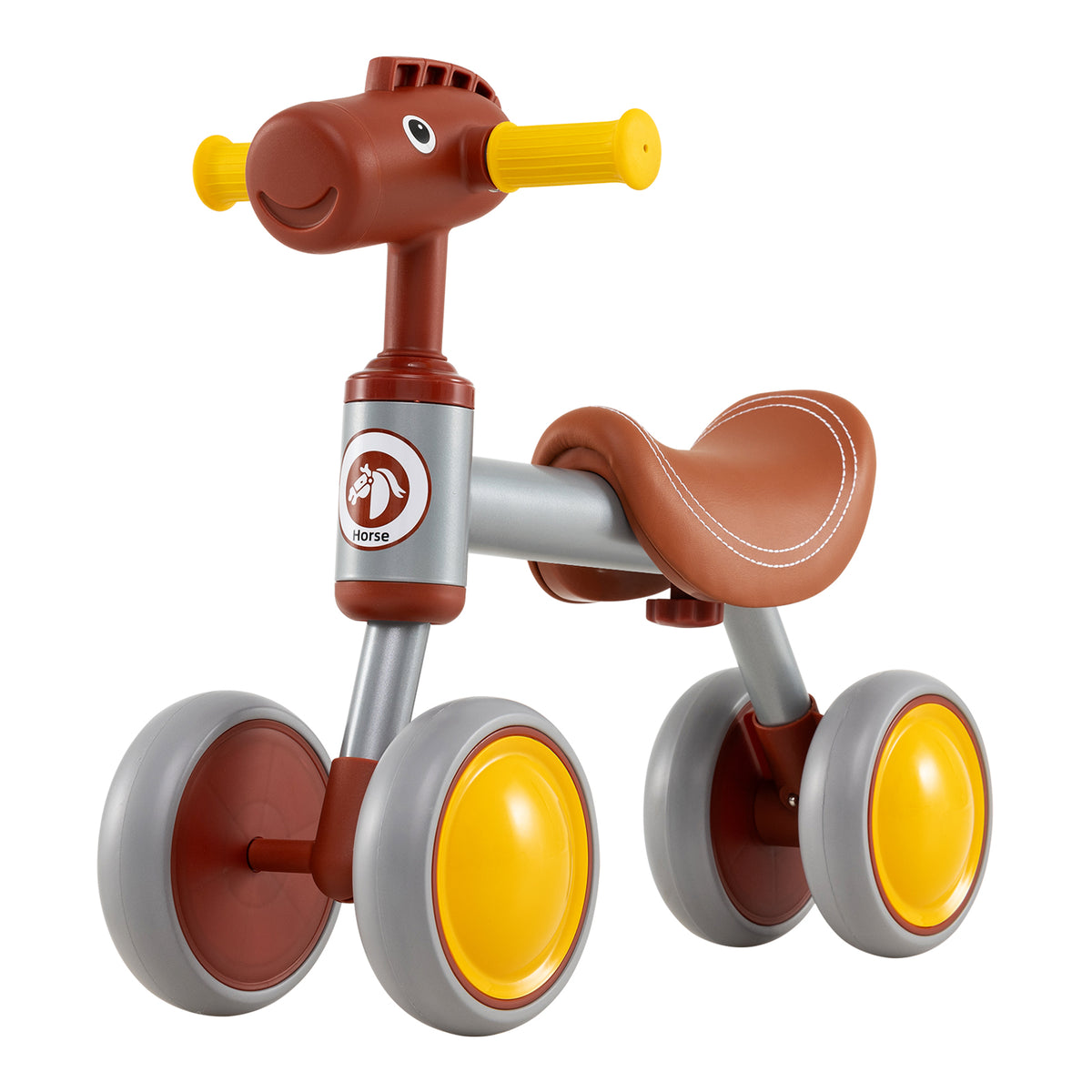 Draisienne pour bébé sans pédales à 4 roues - marron