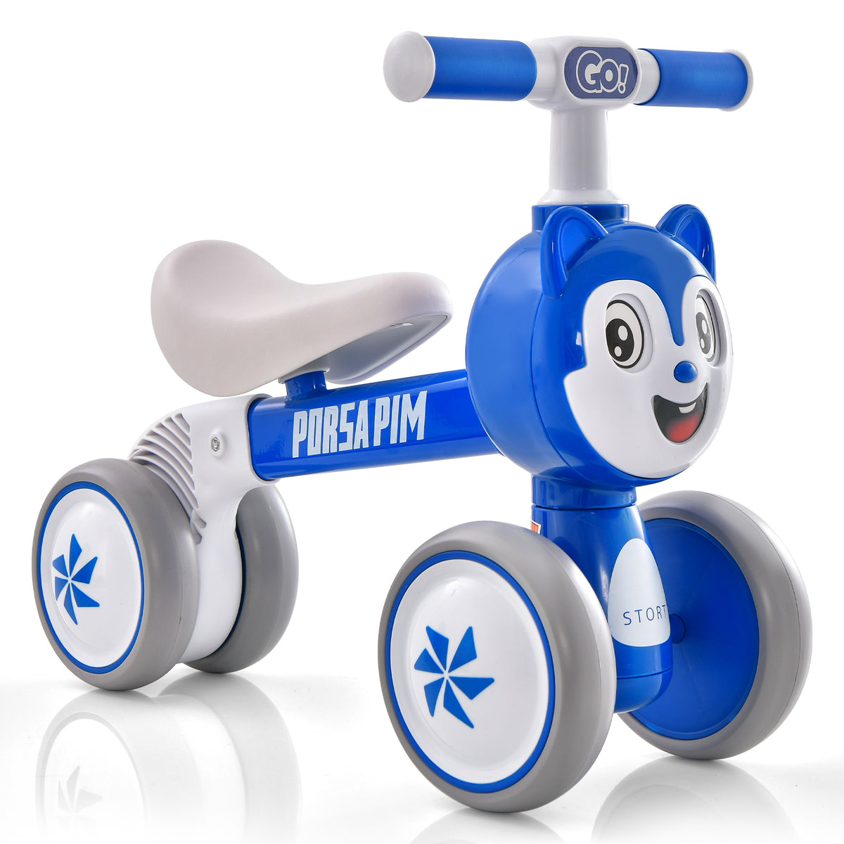 Draisienne légère pour bébé sans pédales à 4 roues - bleue