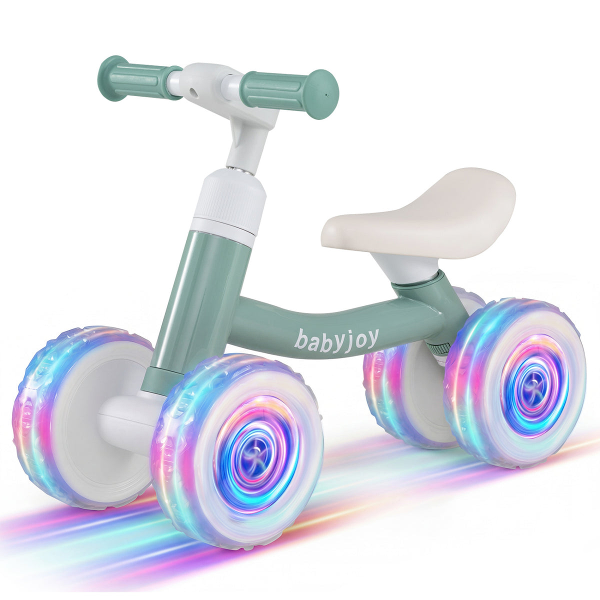 Draisienne pour bébé avec guidon et selle réglables et roues lumineuses