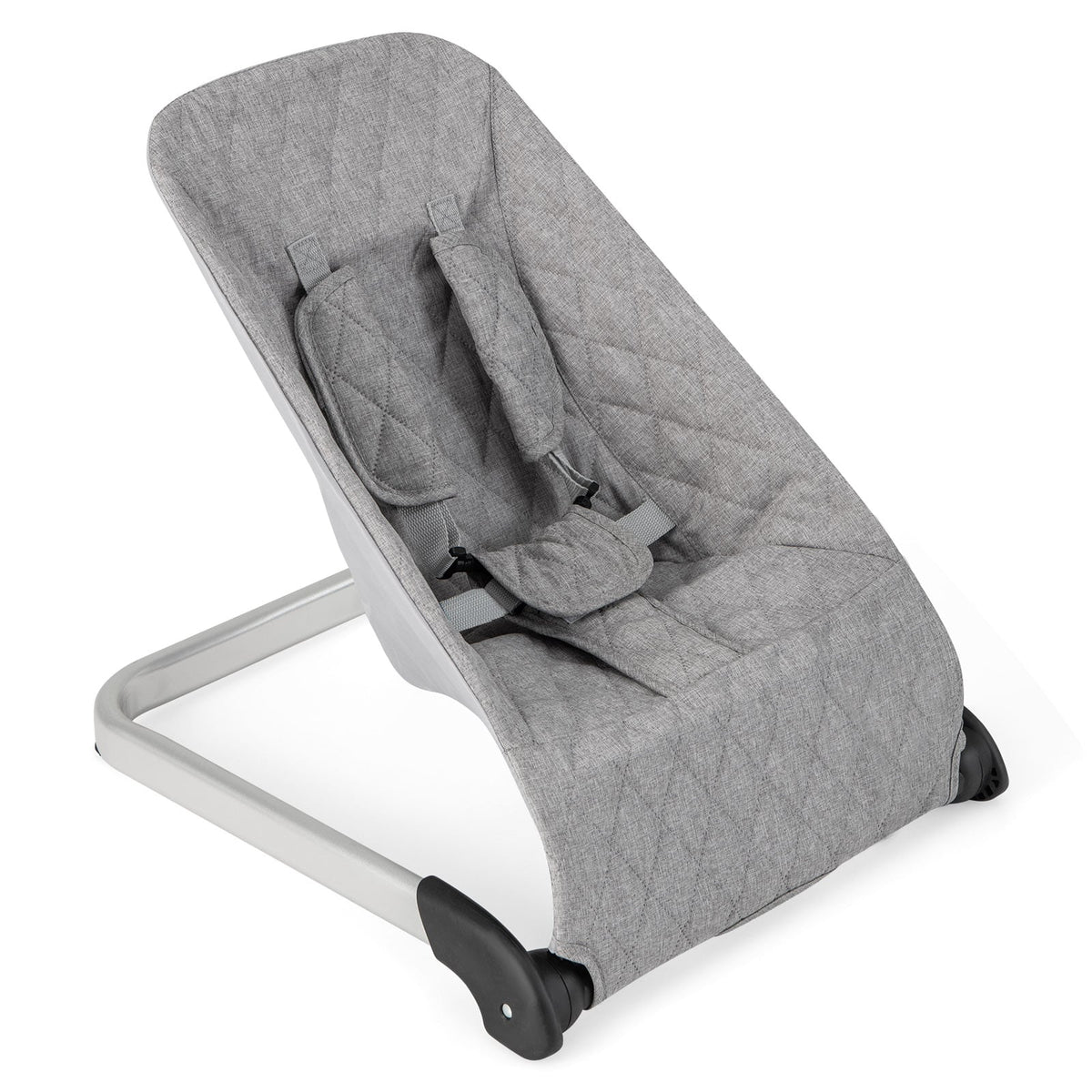 Baby Bouncer Seat with Aluminum and Metal Frame-Light Gray-Baby Bouncer & Rocker-DECOROLALA
