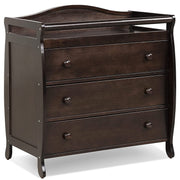 Baby Changing Table Infant Diaper with 3 Drawers and Safety Belt-Brown-Changing Tables-DECOROLALA