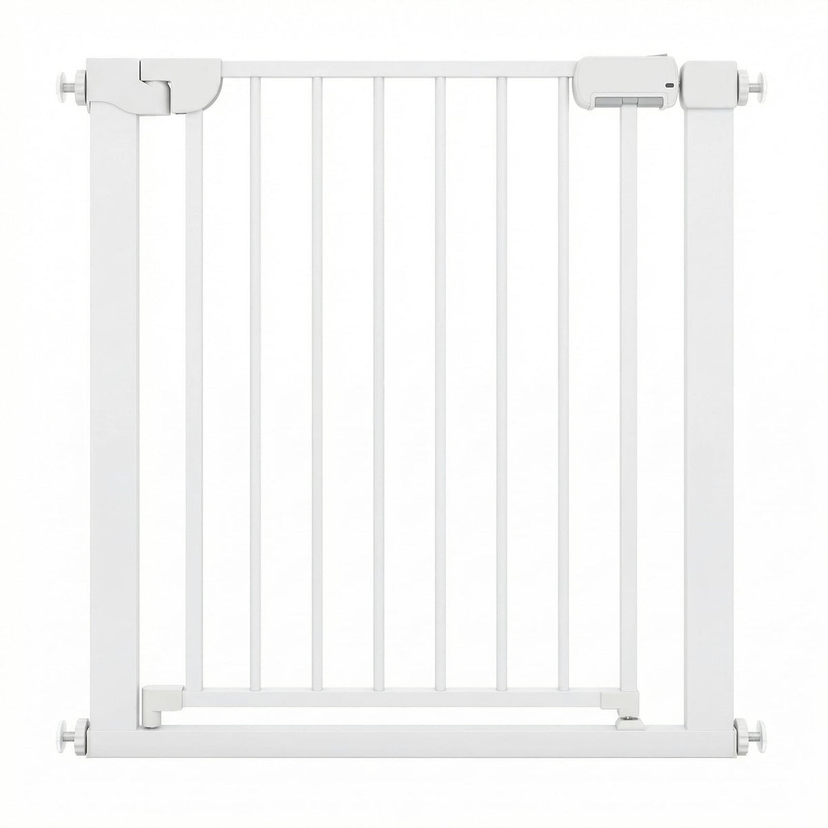Baby Gate for Stairs Pressure Mounted Auto-Close Door Gate-White-Pet Gates-DECOROLALA