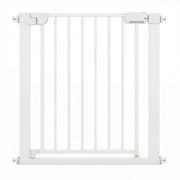 Baby Gate for Stairs Pressure Mounted Auto-Close Door Gate-White-Pet Gates-DECOROLALA