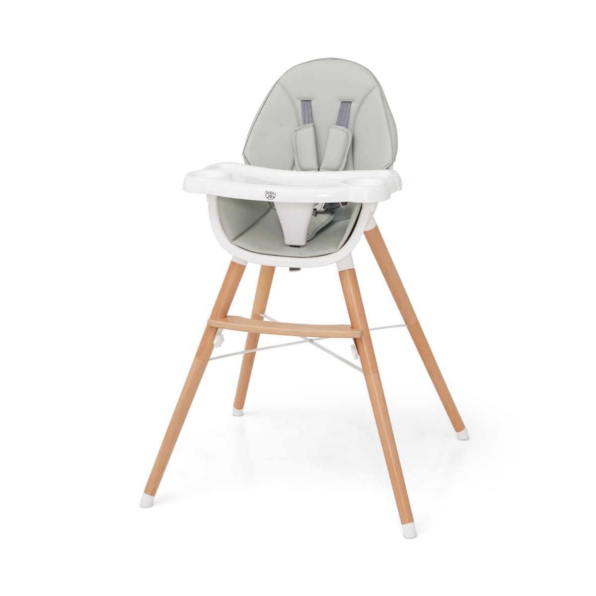 Baby High Chair with Dishwasher Safe Tray-Gray-High Chairs-DECOROLALA