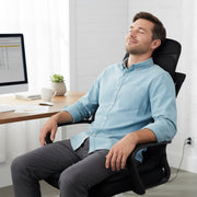 Back Massager Seat Cushion with Heat and 10 Vibration Motors for Pain Relief-Black-Back Massager-DECOROLALA
