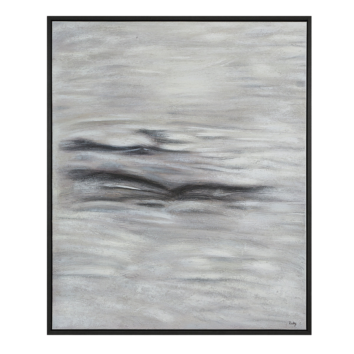 Baelish 60" H x 50" W Canvas Art, Grey-Canvas Prints-DECOROLALA