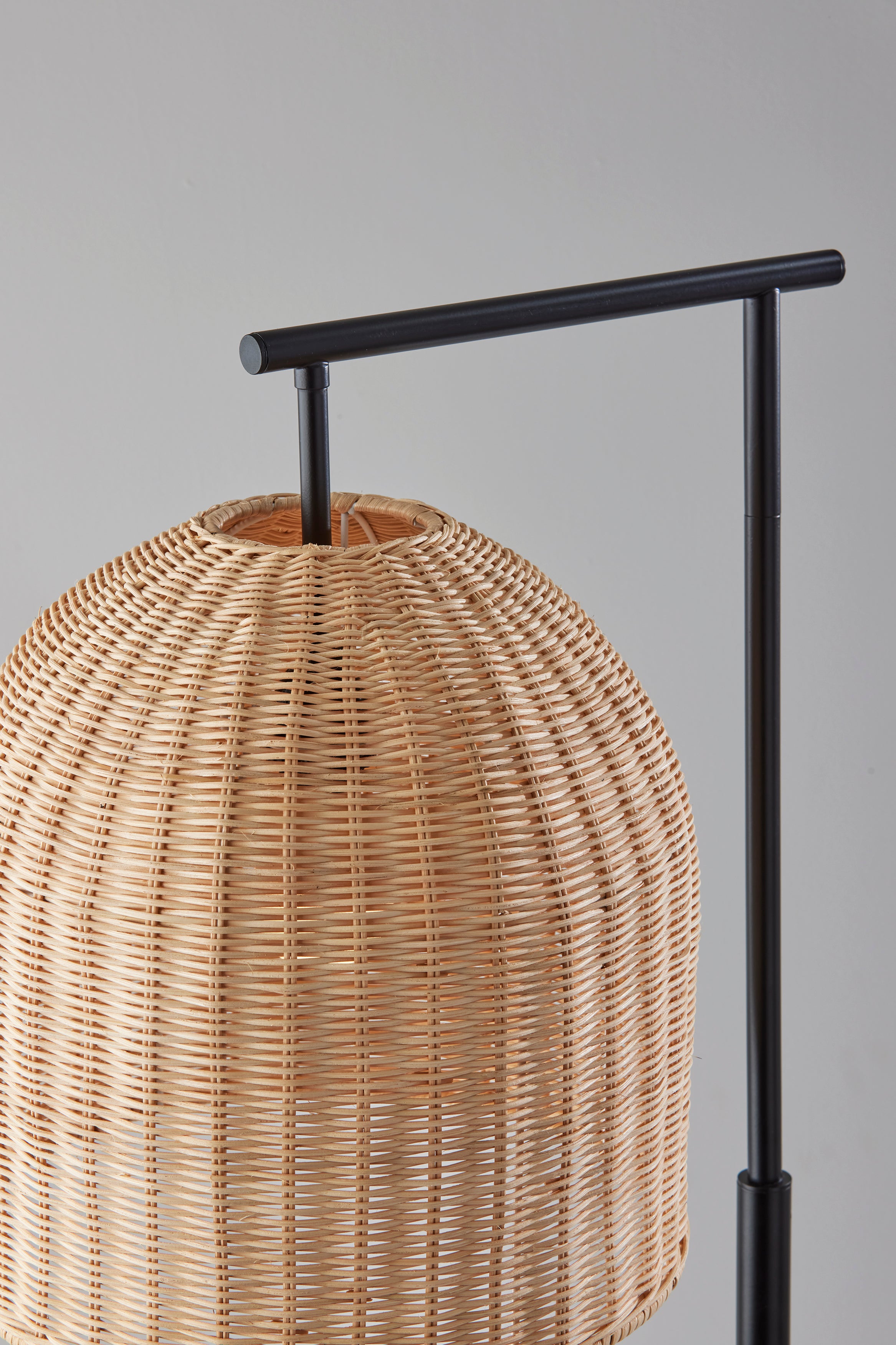 Bahama 58" Rattan Floor Lamp - Bronze Base-Lighting-DECOROLALA