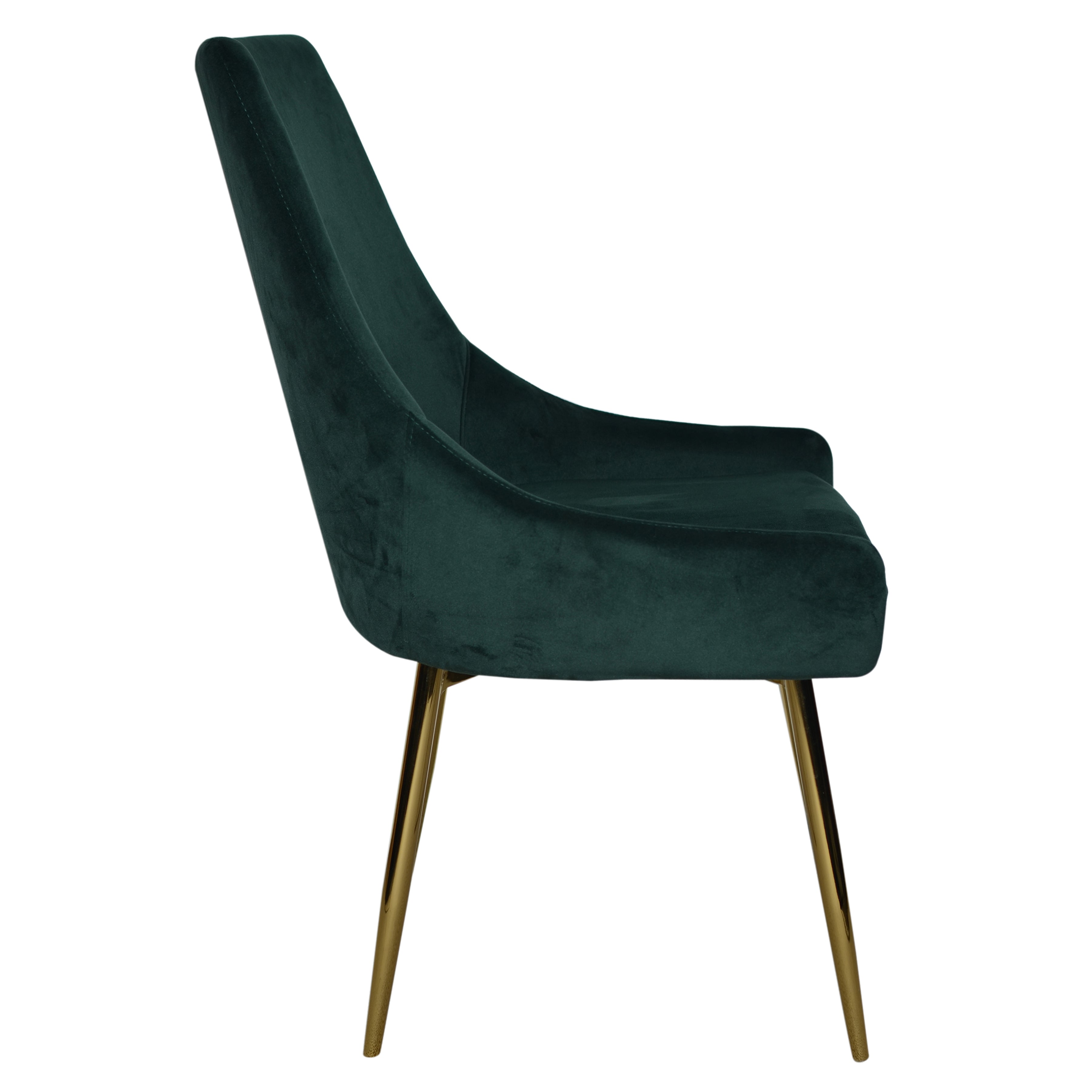 Bailey Forest Green Velvet Dining Accent Chair (set of 2)-Dining Room-DECOROLALA