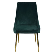 Bailey Forest Green Velvet Dining Accent Chair (set of 2)-Dining Room-DECOROLALA