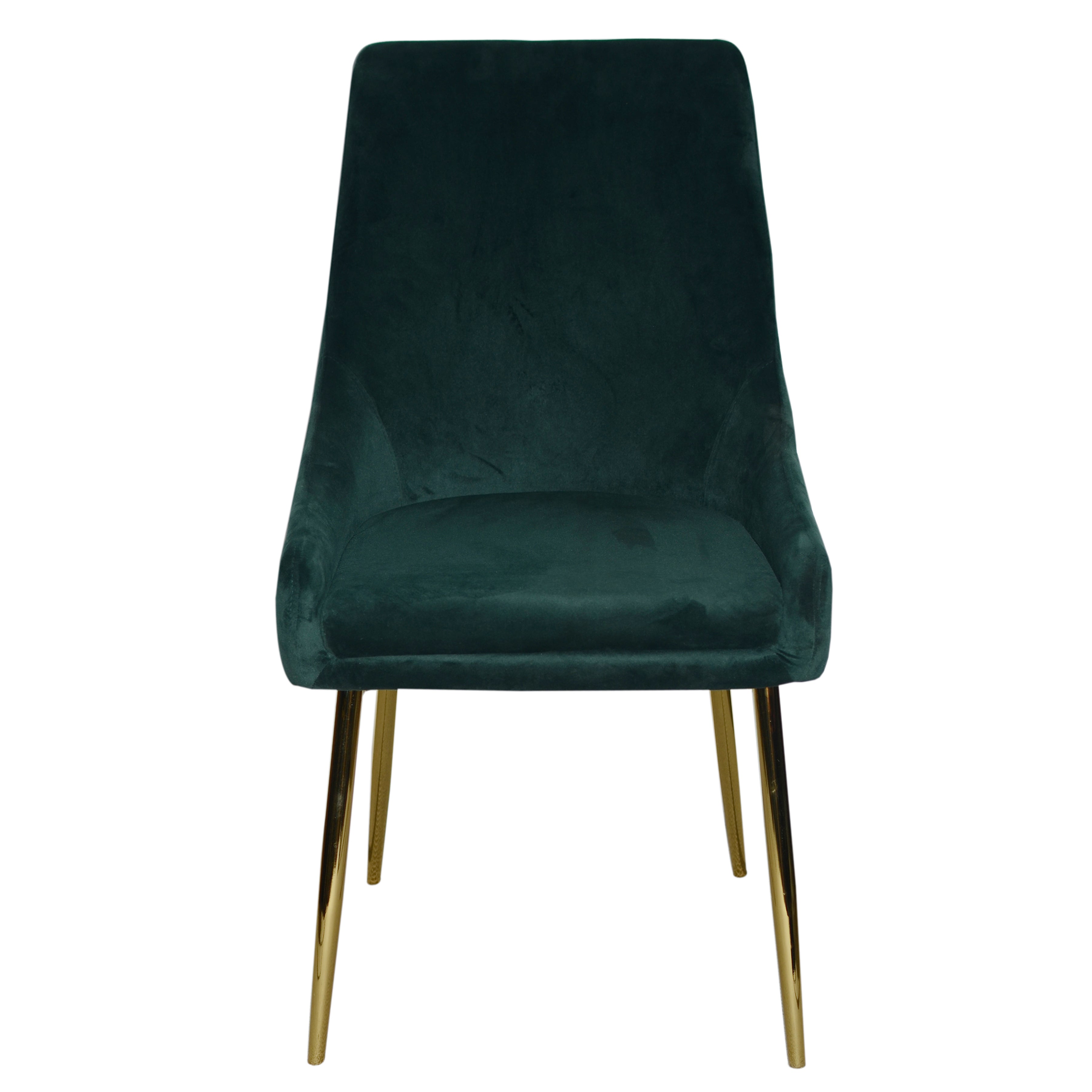 Bailey Forest Green Velvet Dining Chair Set of 2-Dining Room-DECOROLALA