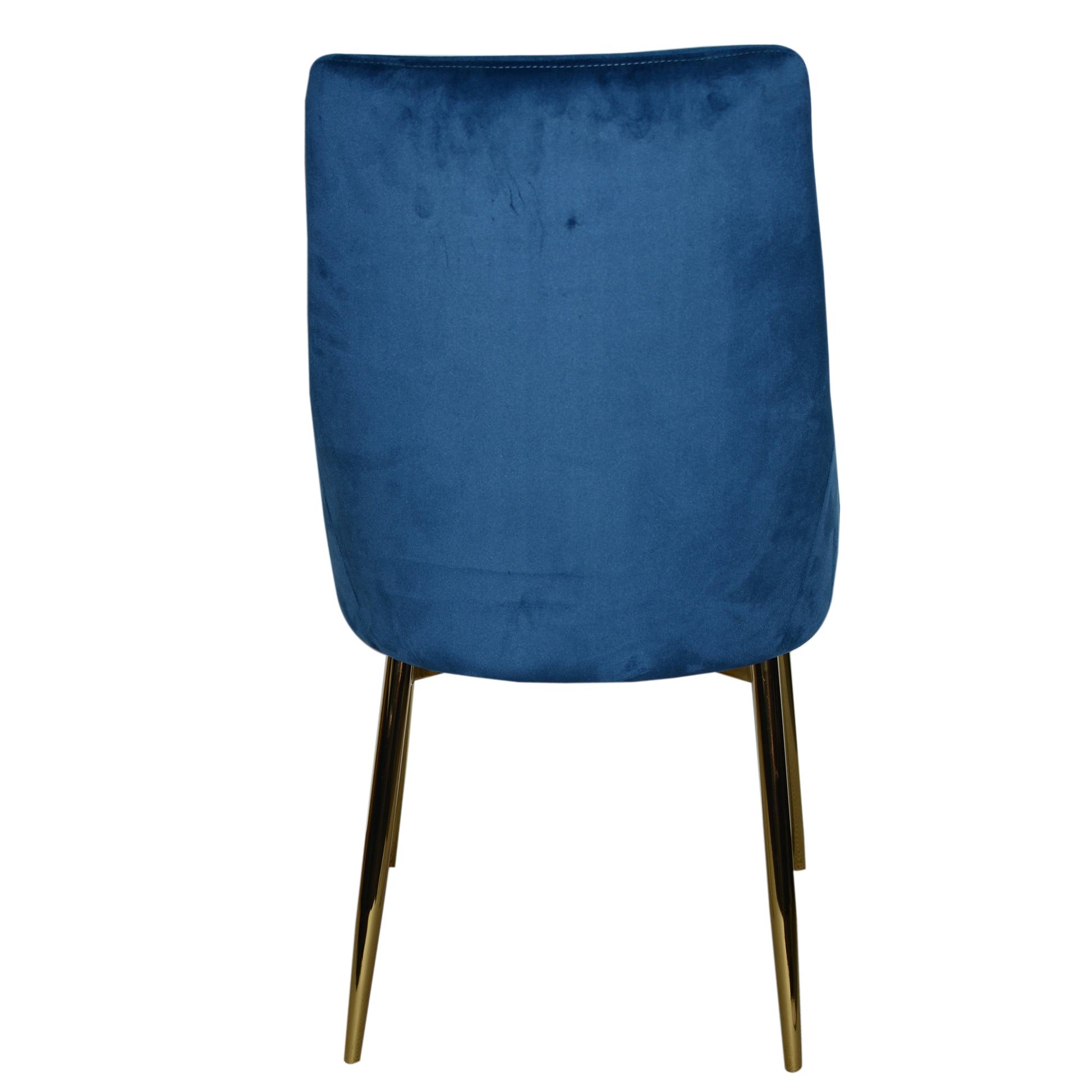 Bailey Navy Velvet Dining Accent Chair (set of 2)-Dining Room-DECOROLALA