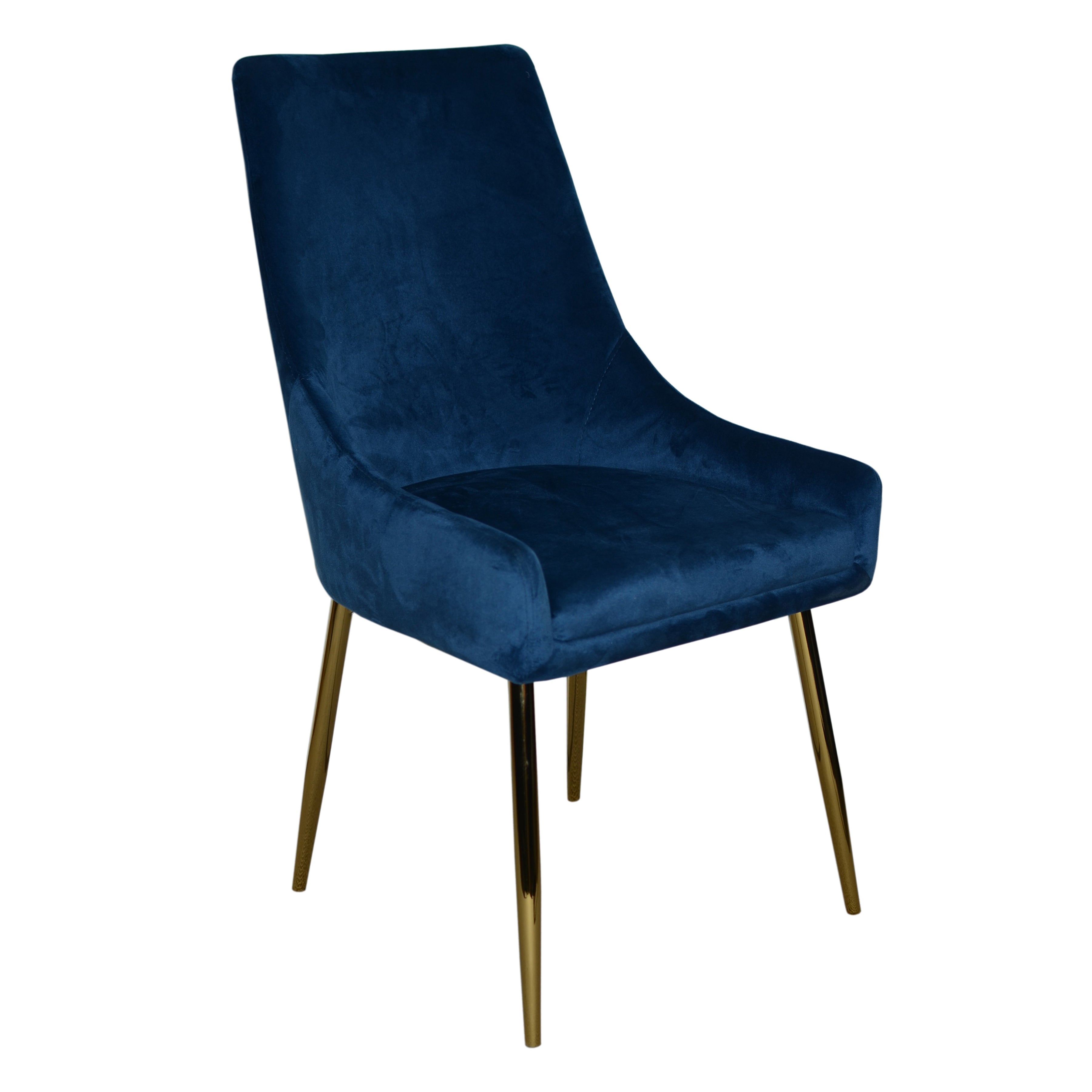 Bailey Navy Velvet Dining Chair Set of 2-Dining Room-DECOROLALA