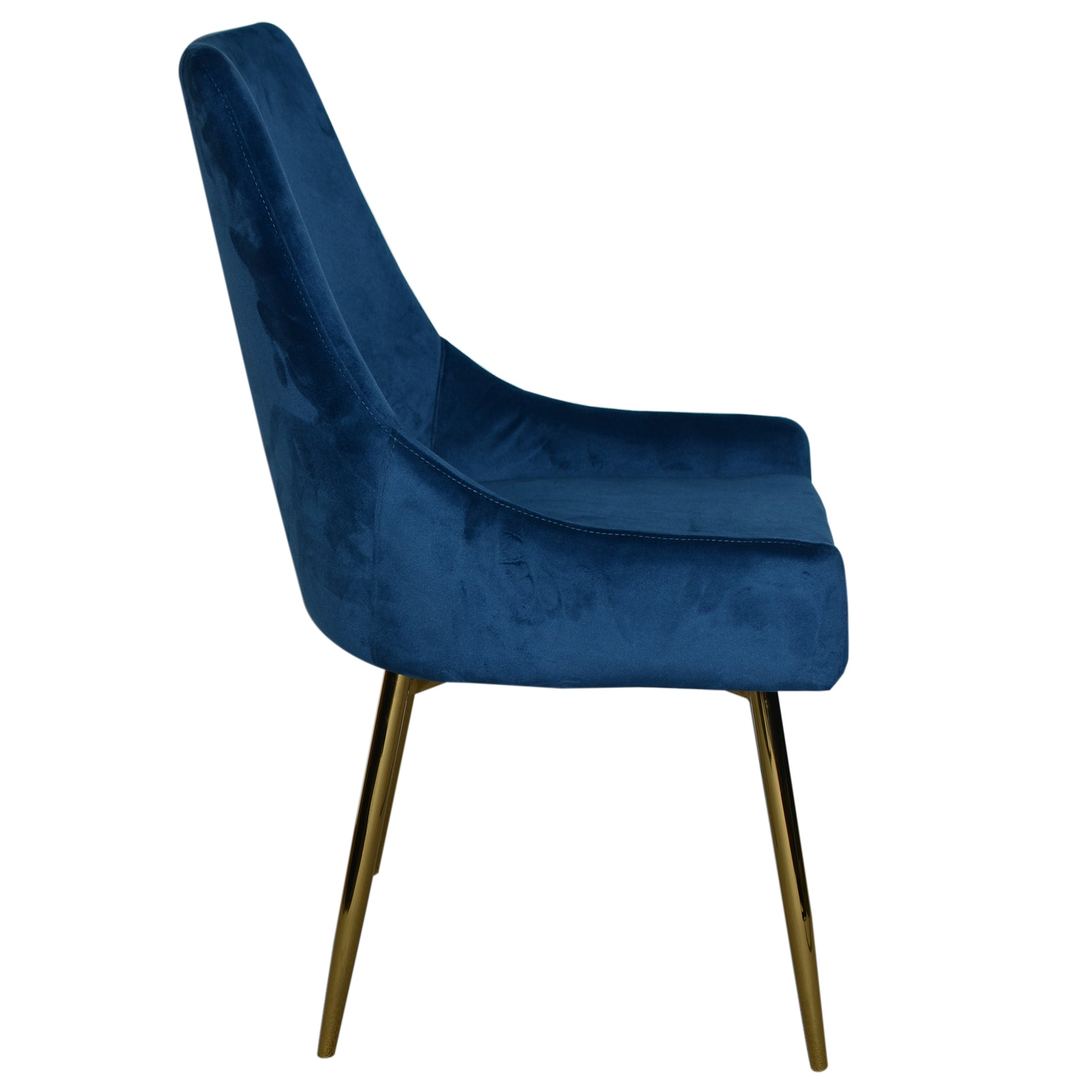 Bailey Navy Velvet Dining Chair Set of 2-Dining Room-DECOROLALA