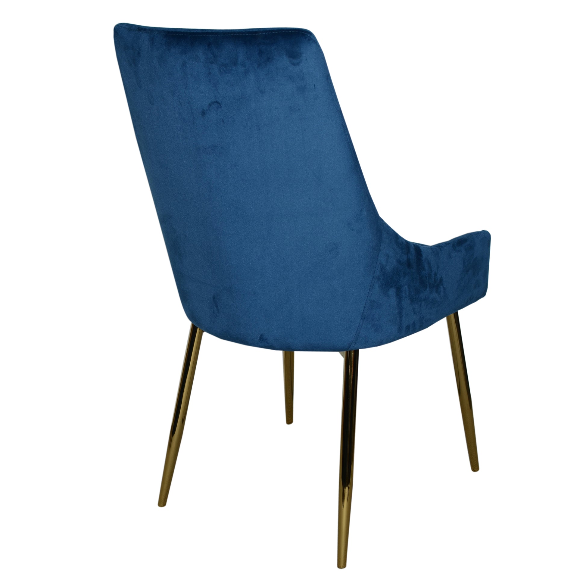 Bailey Navy Velvet Dining Chair Set of 2-Dining Room-DECOROLALA