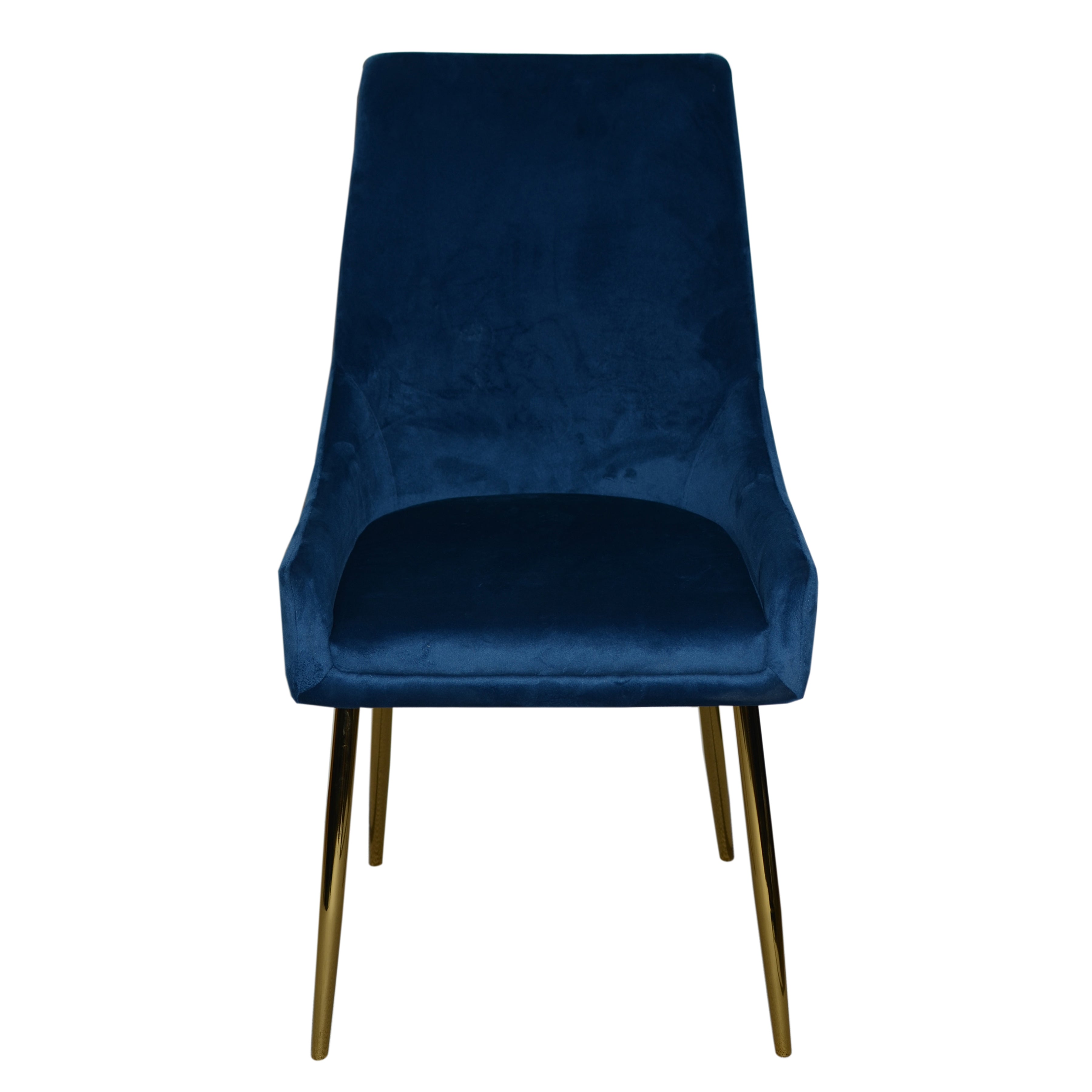 Bailey Navy Velvet Dining Chair Set of 2-Dining Room-DECOROLALA