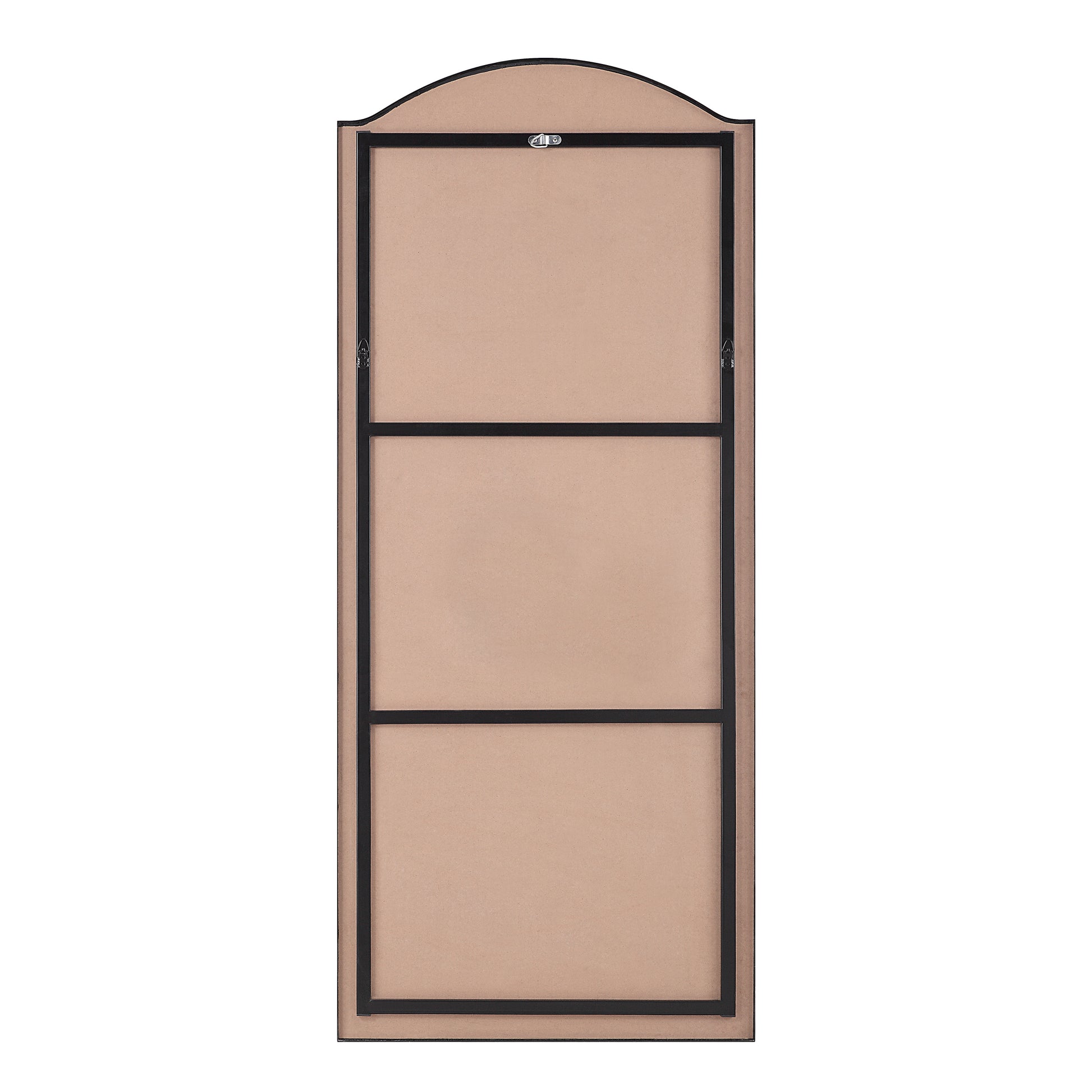 Balina 72" Tall Rectangular Arch Mirror, Matte Black-Leaner-DECOROLALA