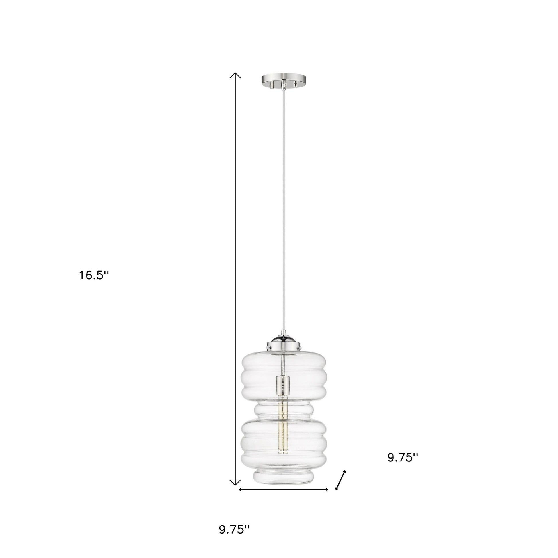 Ballina 1-Light Polished Nickel Mini-Pendant-Pendants-Hanging Lights-DECOROLALA