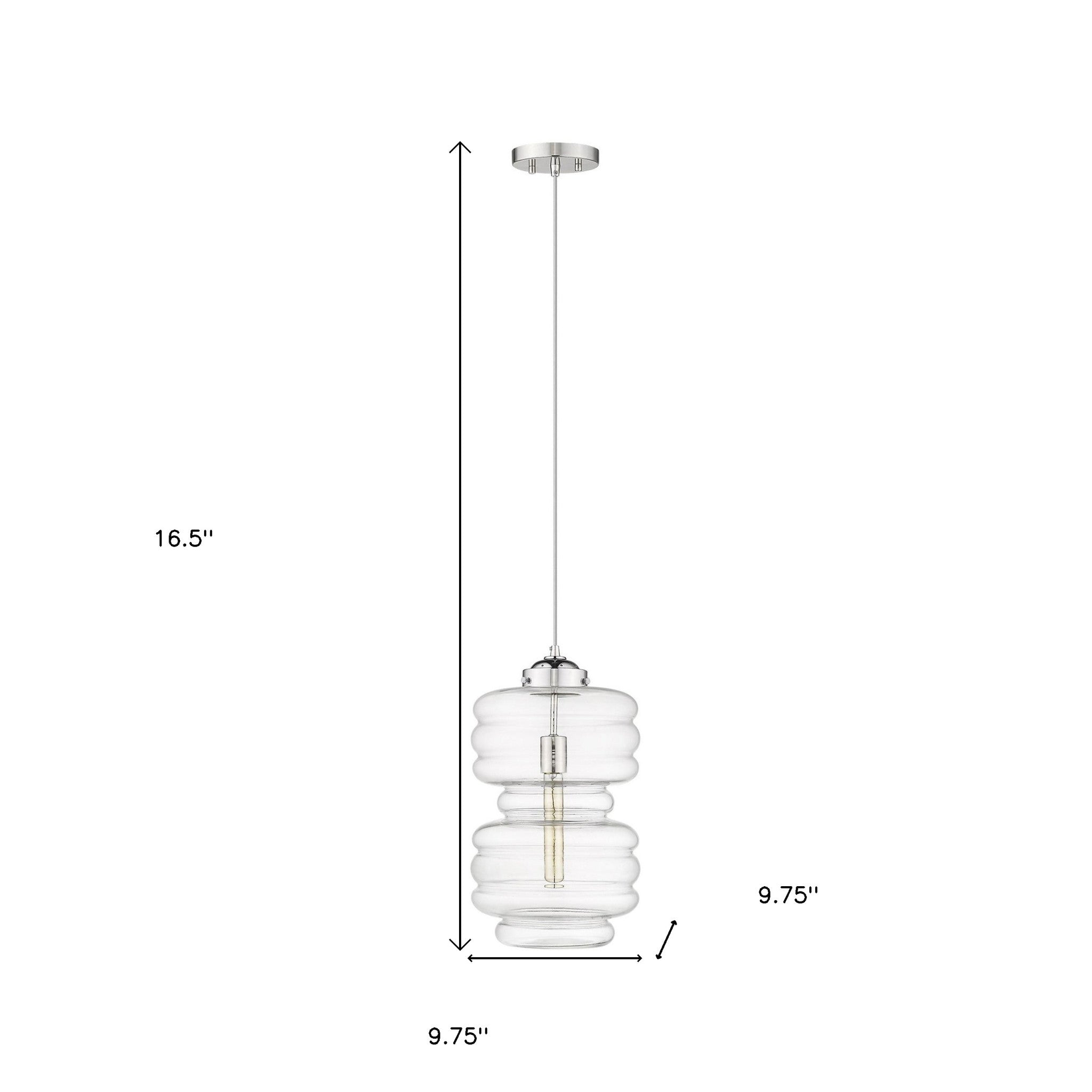 Ballina 1-Light Polished Nickel Mini-Pendant-Pendants-Hanging Lights-DECOROLALA