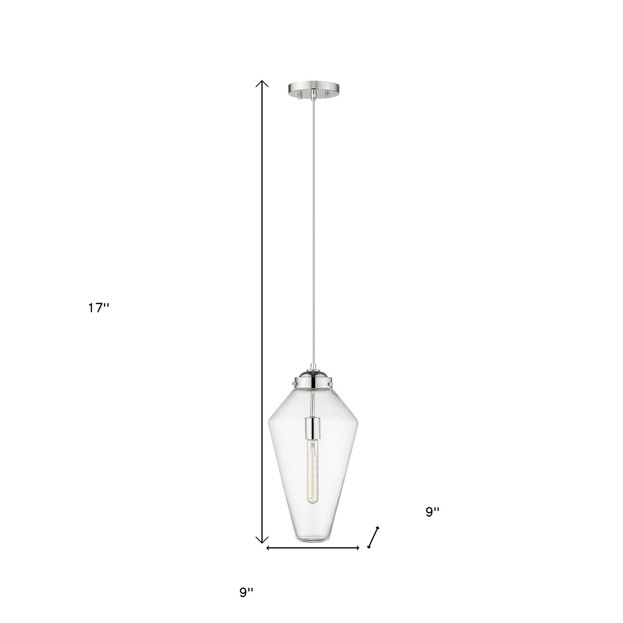 Ballina 1-Light Polished Nickel Mini-Pendant-Pendants-Hanging Lights-DECOROLALA