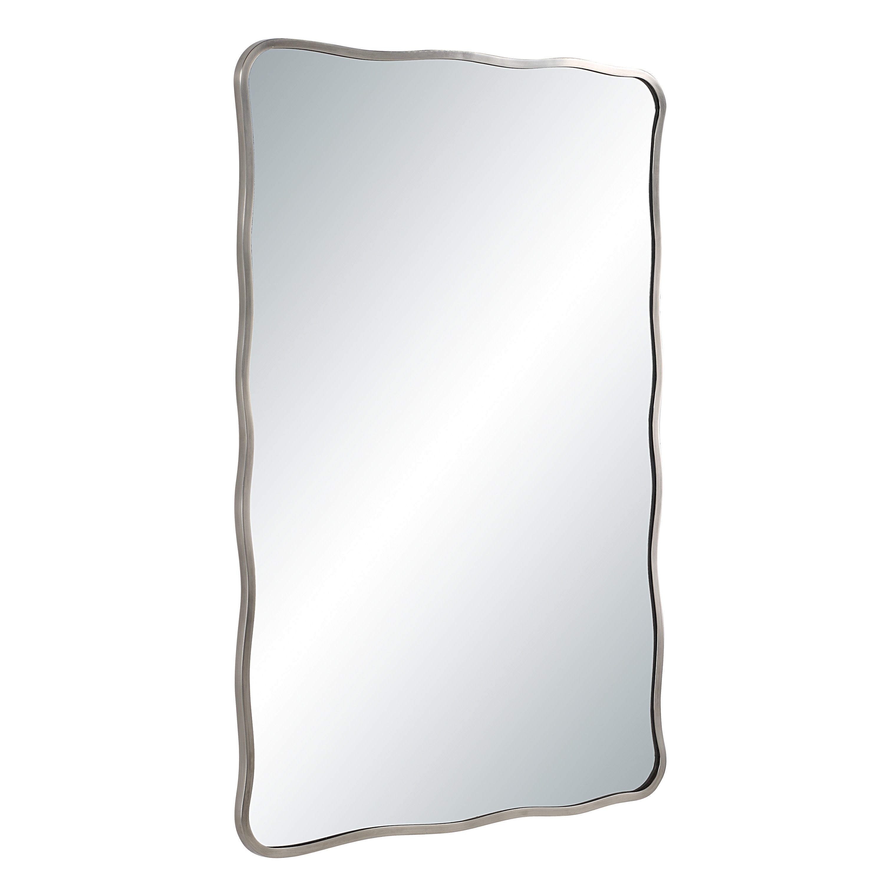 Balsa 36" H x 24" W Wall Mirror, Silver-Mirror-DECOROLALA
