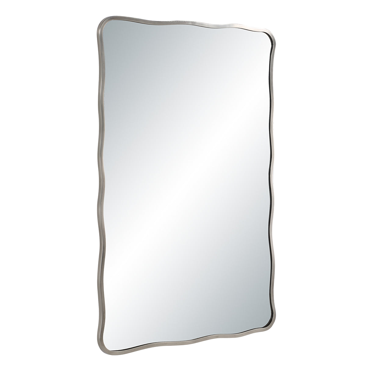 Balsa 36" H x 24" W Wall Mirror, Silver-Mirrors-DECOROLALA