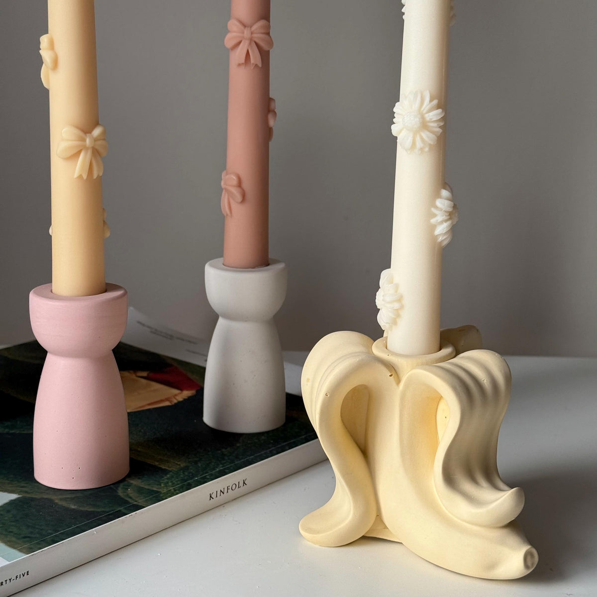 Banana Candlestick Holder-Candle Holders-DECOROLALA