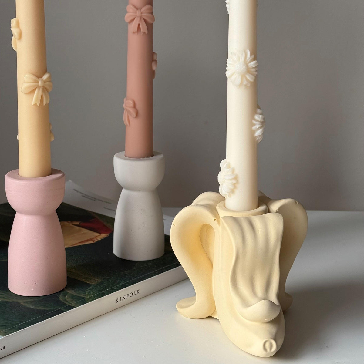 Banana Candlestick Holder-Candle Holders-DECOROLALA