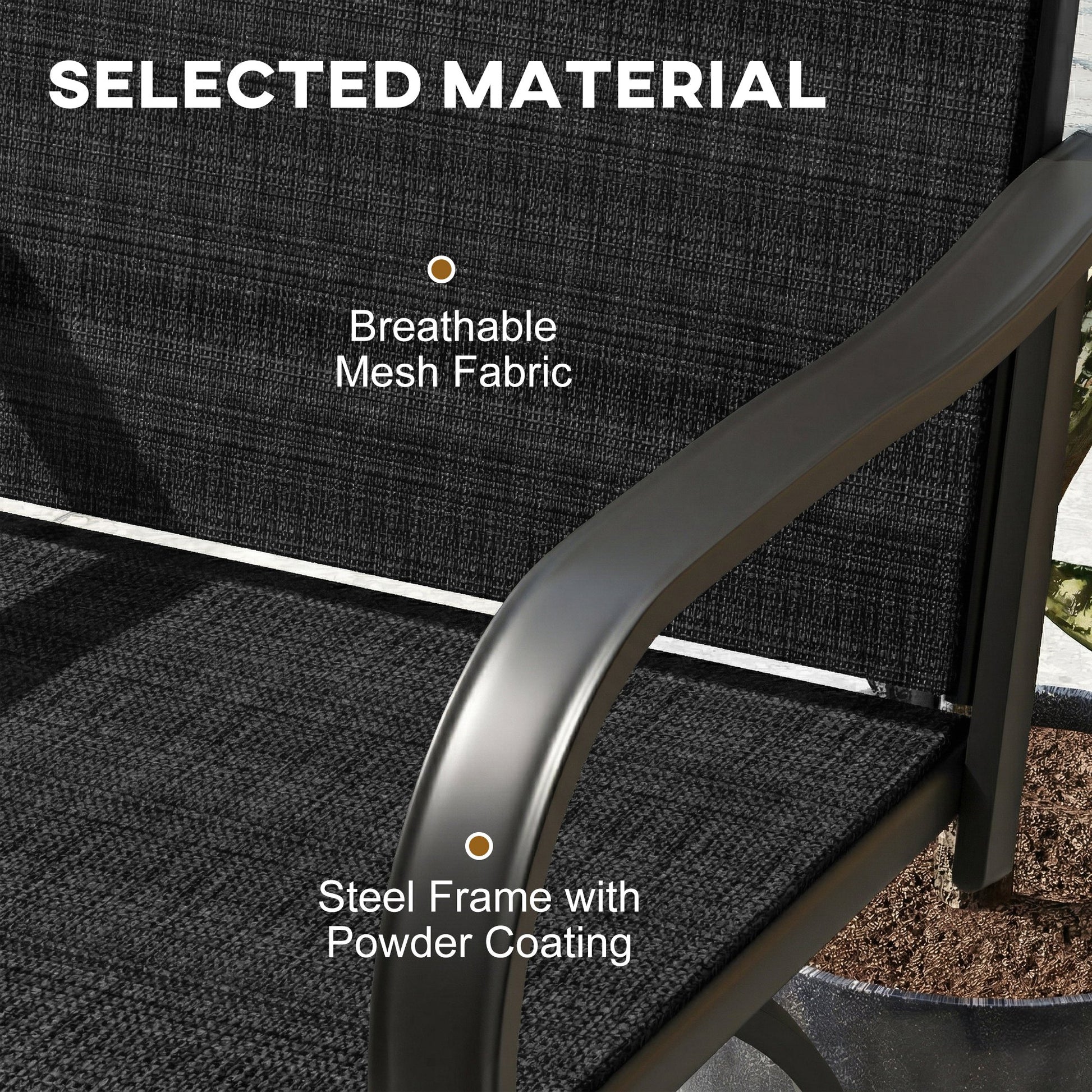 Bar Stools Set of 2 360Á Swivel Black-DECOROLALA