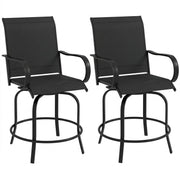Bar Stools Set of 2 360Á Swivel Black-DECOROLALA