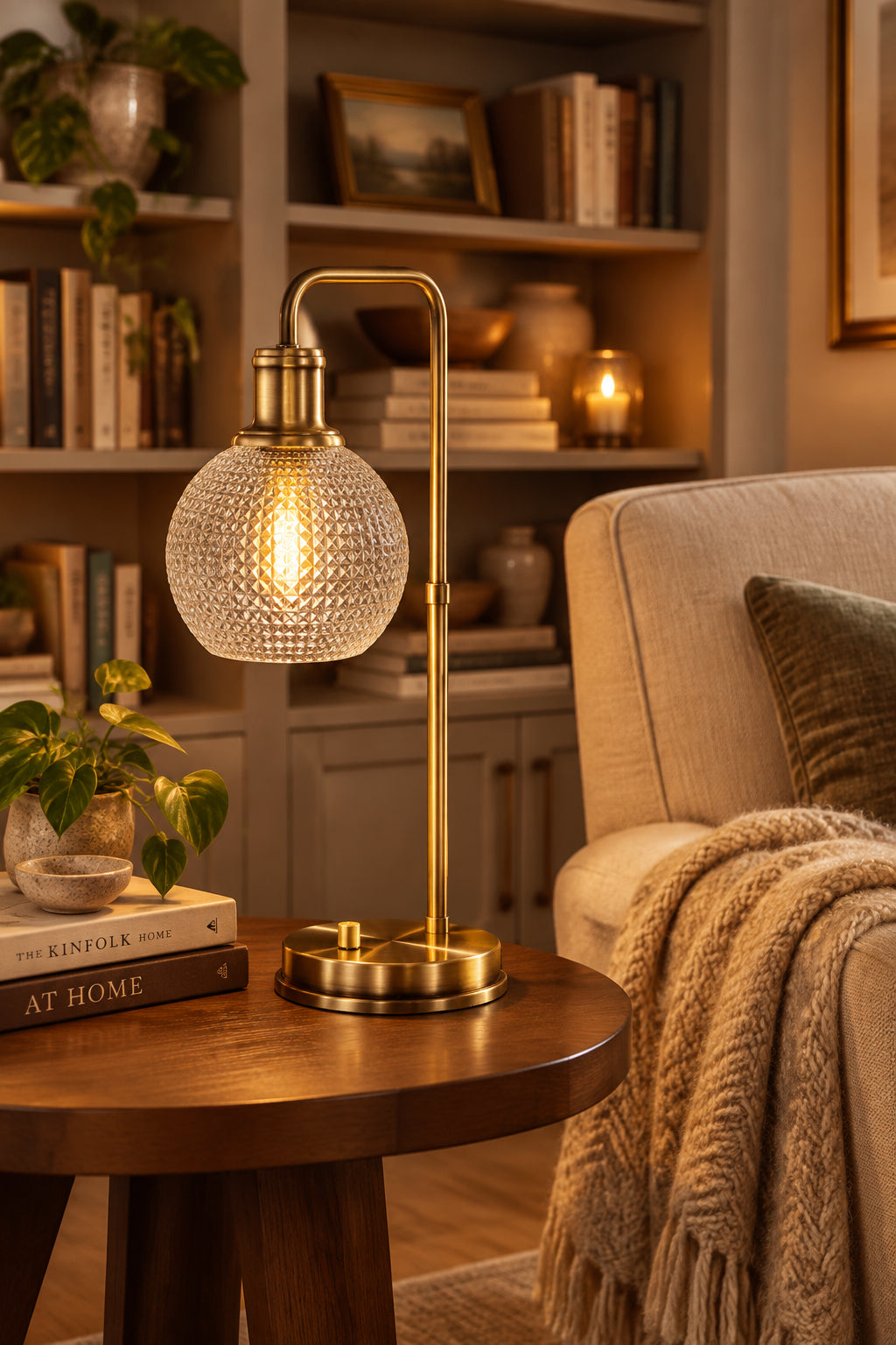 Barnett Globe Table Lamp-Lighting-DECOROLALA