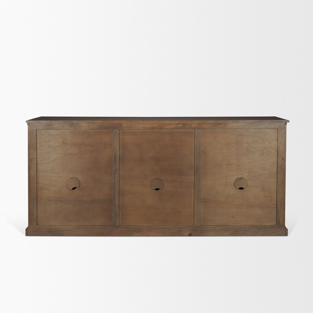 Baron Dark Brown Solid Wood 3-Drawer 6-Door Sideboard-Sideboards & Buffets-DECOROLALA