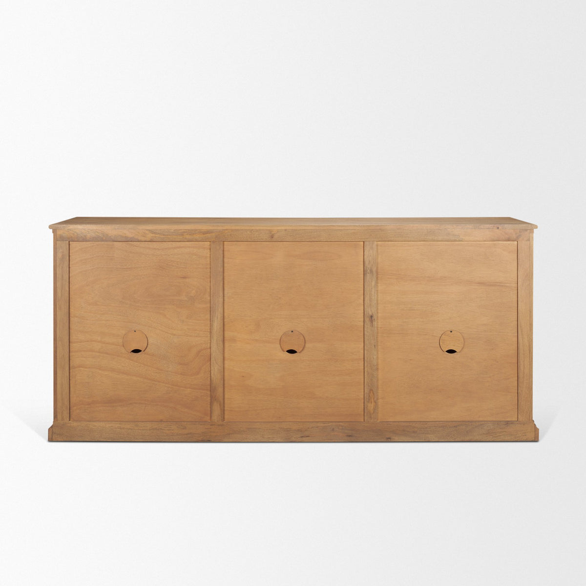 Baron Dark Brown Solid Wood 3-Drawer 6-Door Sideboard-Sideboards & Buffets-DECOROLALA