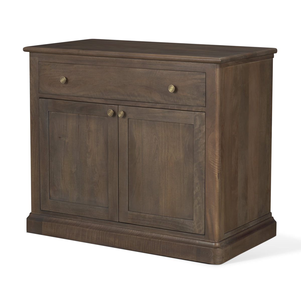Baron Solid Wood w/ Antique Knobs 2-Door Accent Cabinet-Accent Cabinets & Chests-DECOROLALA