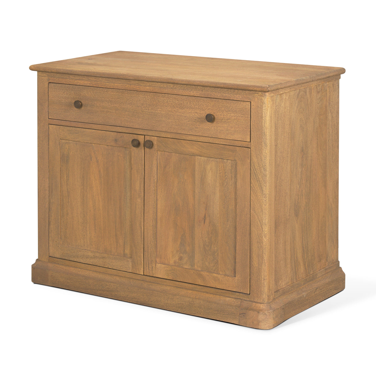 Baron Solid Wood w/ Antique Knobs 2-Door Accent Cabinet-Accent Cabinets & Chests-DECOROLALA