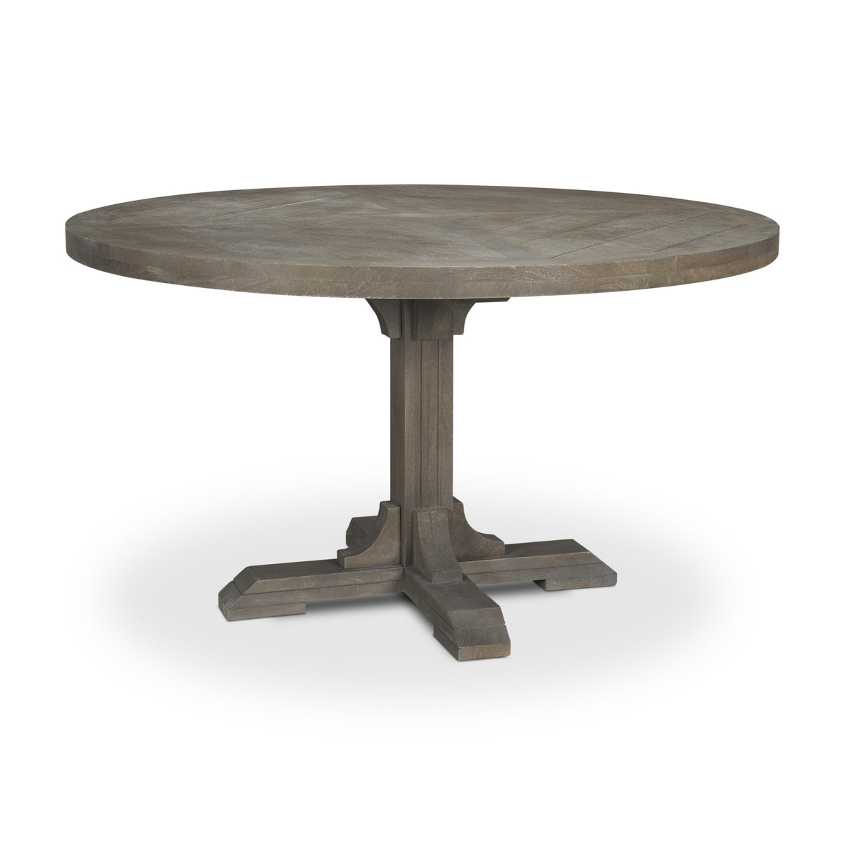 Barrett 54"L x 54"W Pedestal Dining Table | Modern | Brown Wood | Seats 4-Dining Tables-DECOROLALA