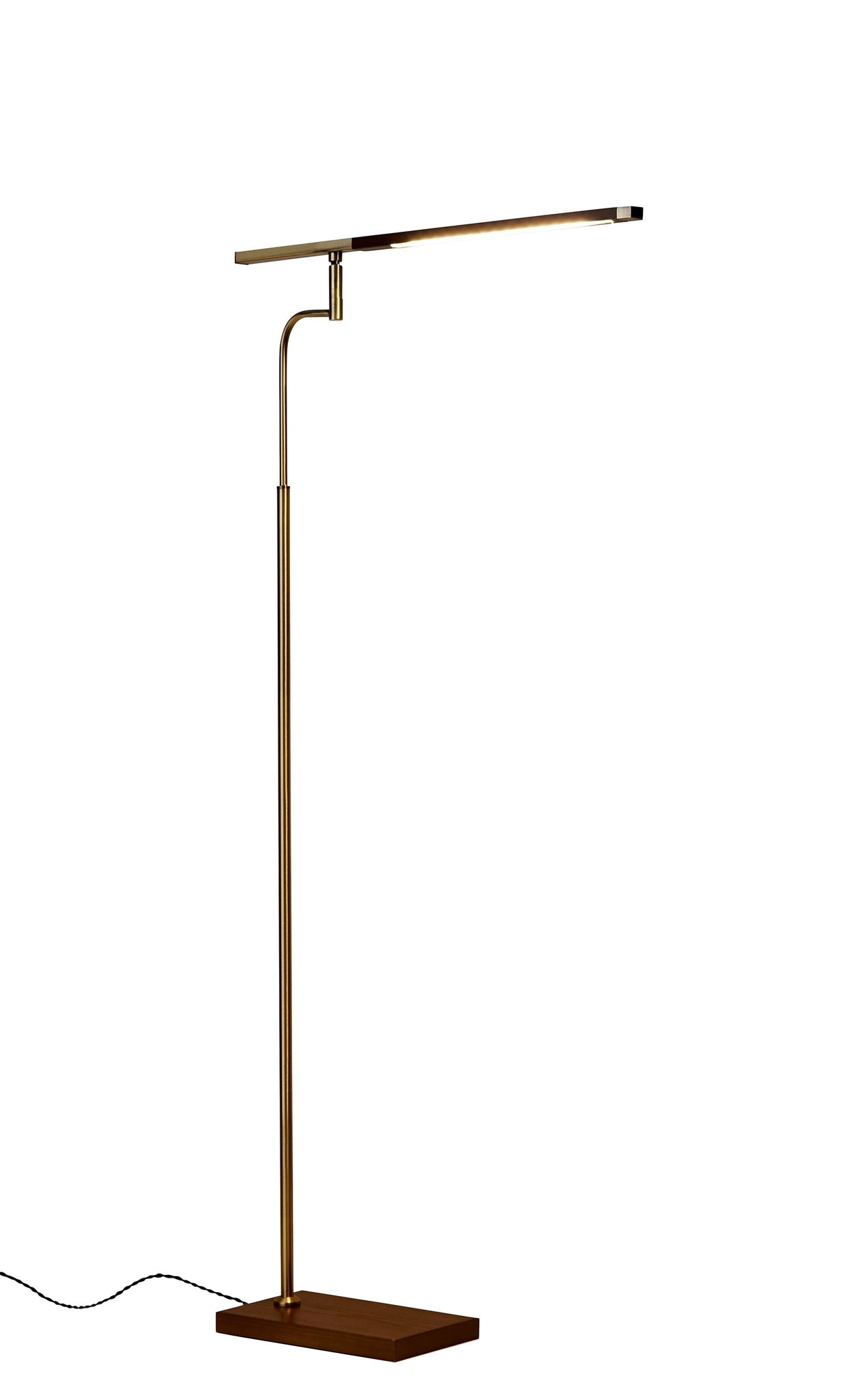 Barrett LED Floor Lamp - Walnut Adjustable Task Light-Lighting-DECOROLALA
